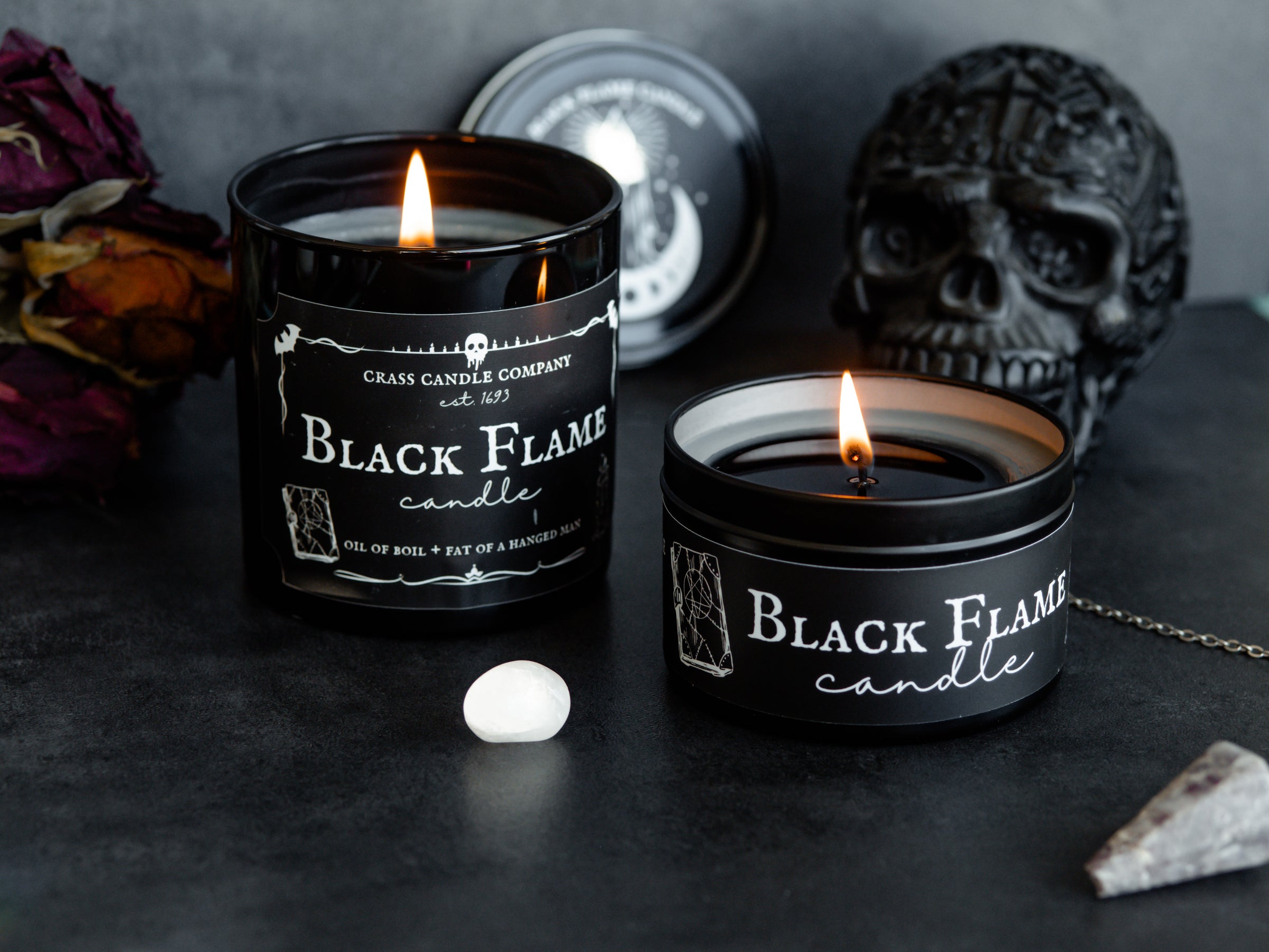 Black Flame Candles