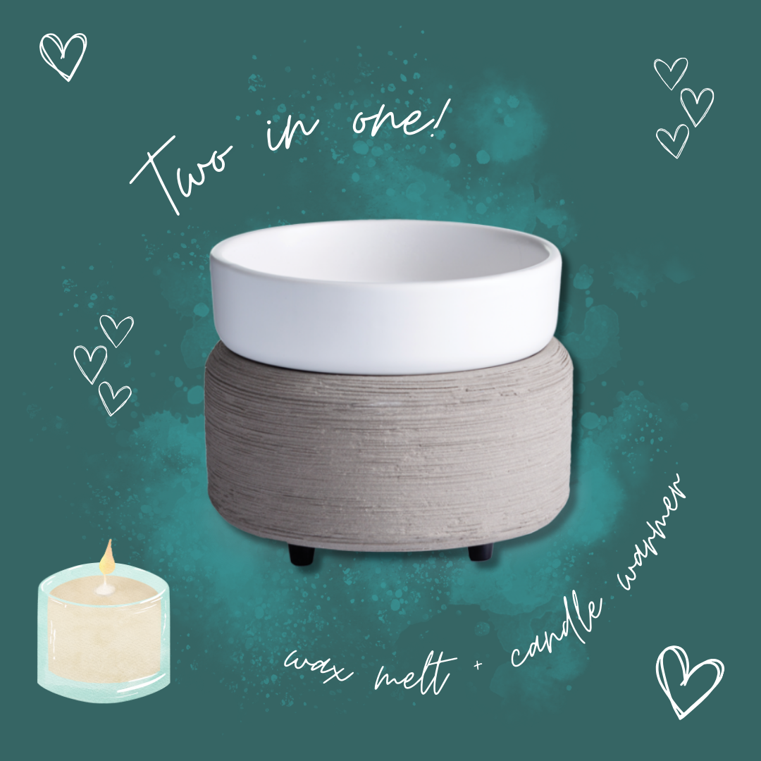 Wax Warmer - 2-in-1 Grey Ceramic